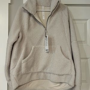 Fleece Oversized Funnel Neck Scuba